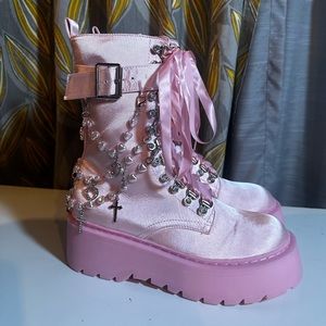 sugar thrillz holy revolution combat boots
